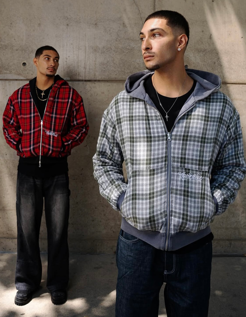 LIGHT GREY/GREY 2-SIDED ZIPPER